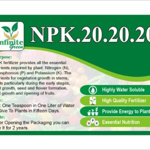 NPK 20-20-20 Plant Food All Purpose Fertilizer 100 Gram