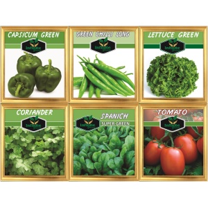 Tomato, Capsicums Green, Green Chilly Long,  Lettuce Green, Spinach Green, Coriander