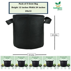 5 Grow Bags 24x12